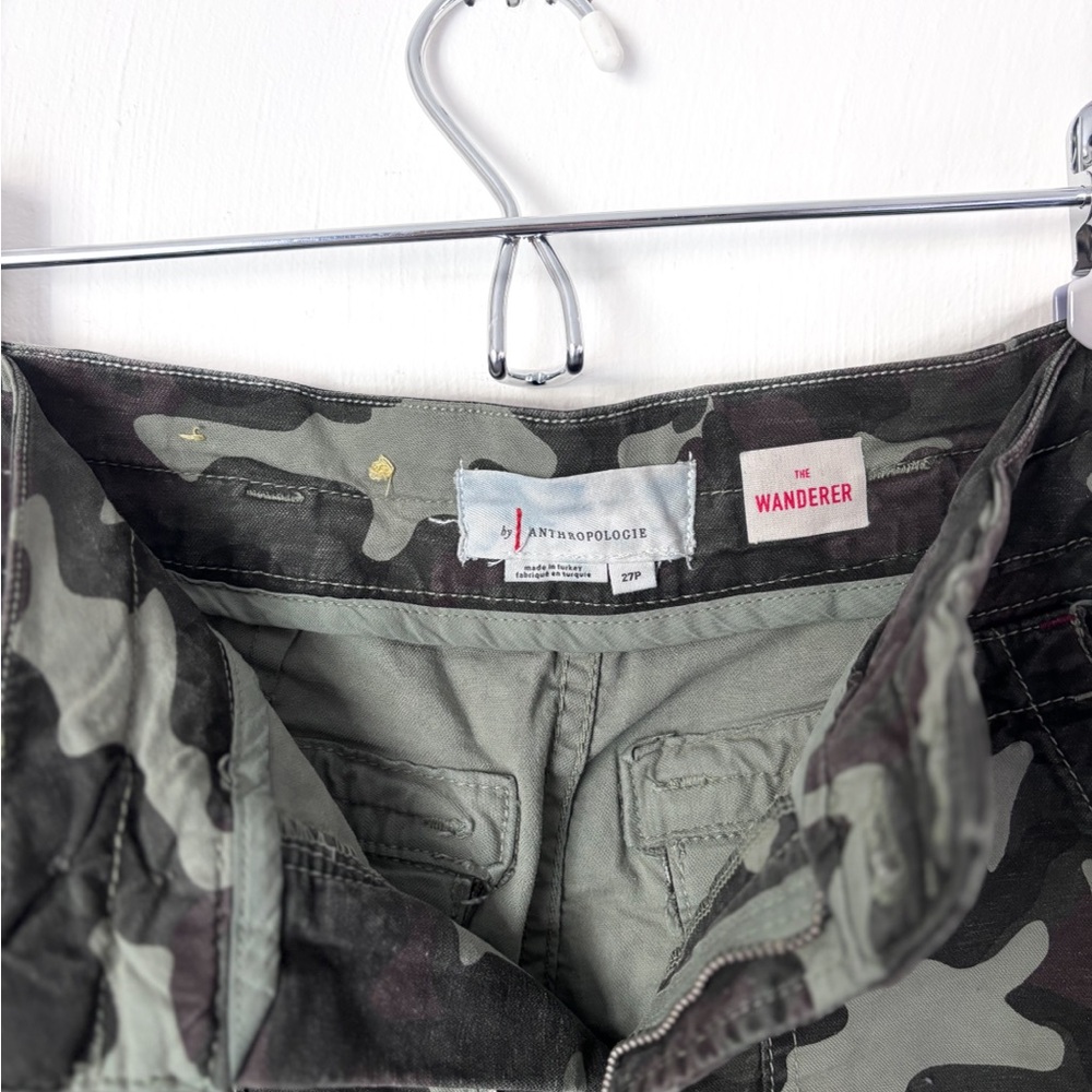 Anthropologie The Wanderer Green Camo Petite Cargo Utility Pants - Picture 5 of 5